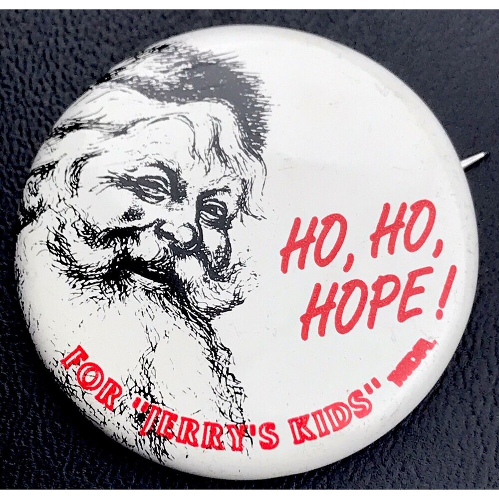 Santa Claus HO-HO Hope Jerry’s Kids MDA Pin Button Pinback Vintage Promo